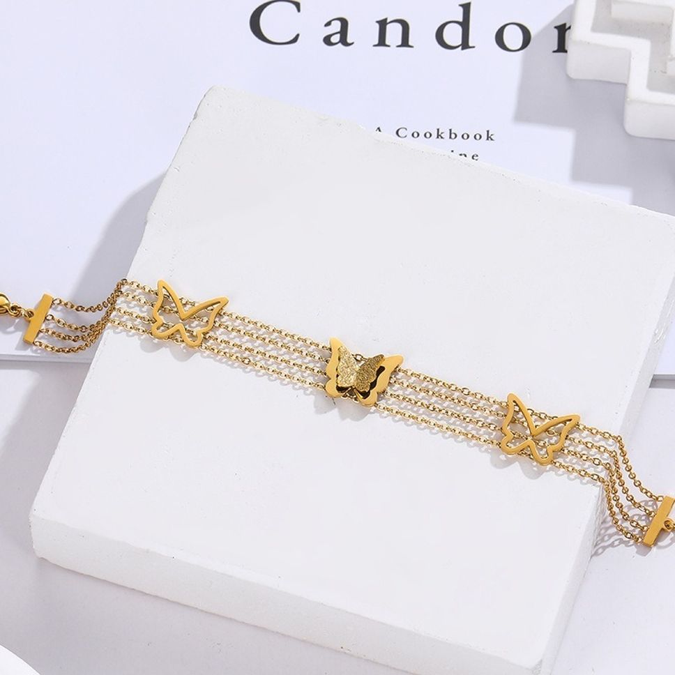 MYKI Heavy Butterfly Charm Bracelet (MKBRAD433G)