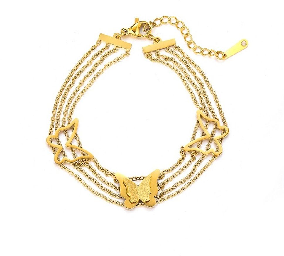 MYKI Heavy Butterfly Charm Bracelet (MKBRAD433G)