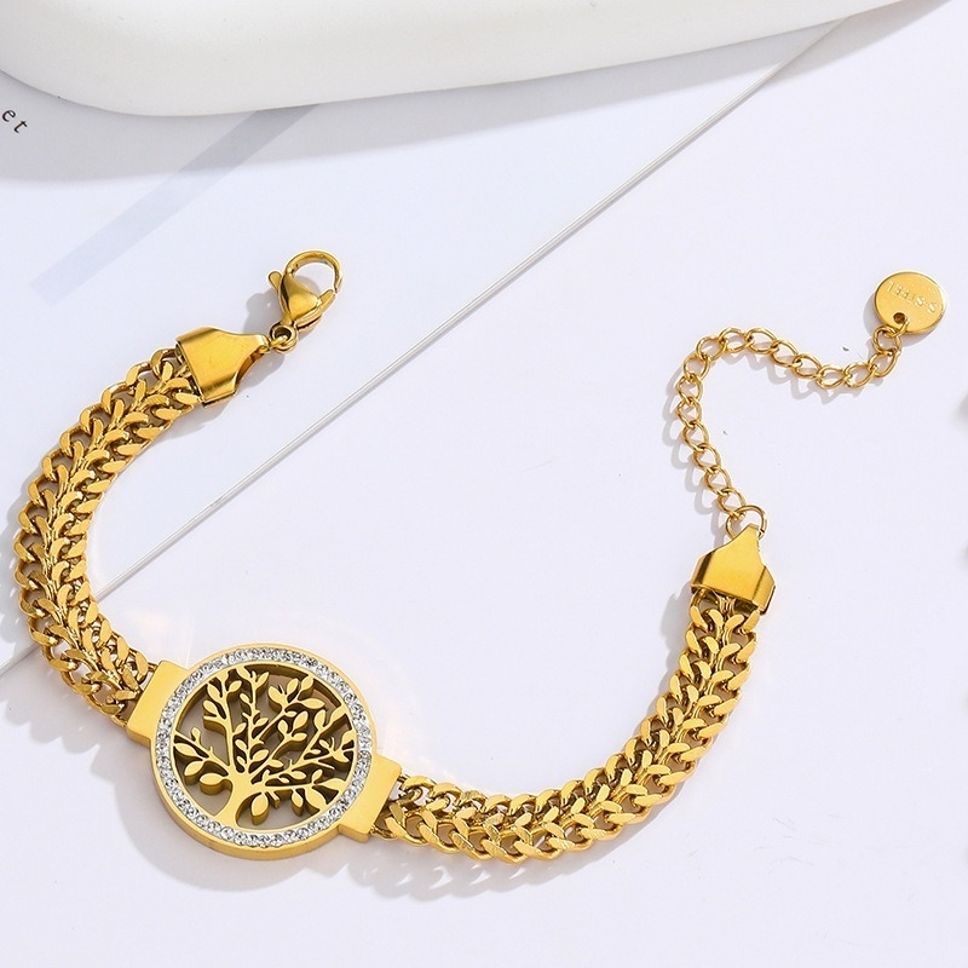 MYKI Life of Tree Shaped Charm Bracelet (MKBRAD436G-TWIN)