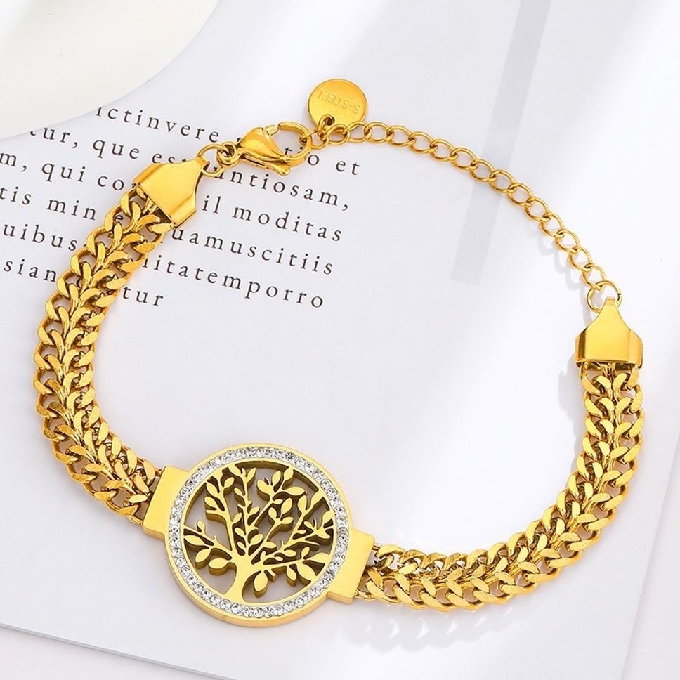 MYKI Life of Tree Shaped Charm Bracelet (MKBRAD436G-TWIN)