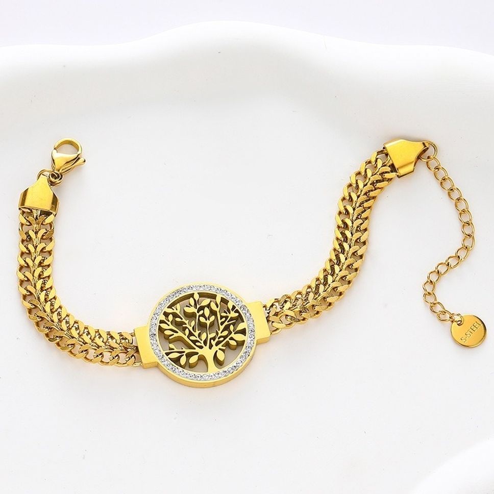 MYKI Life of Tree Shaped Charm Bracelet (MKBRAD436G-TWIN)