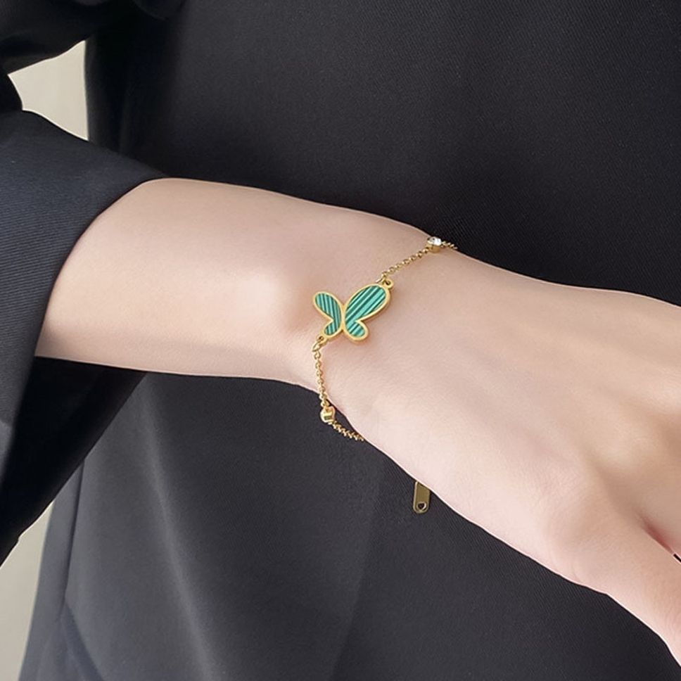 MYKI Butterfly Charm Bracelet (MKBRAD442G)