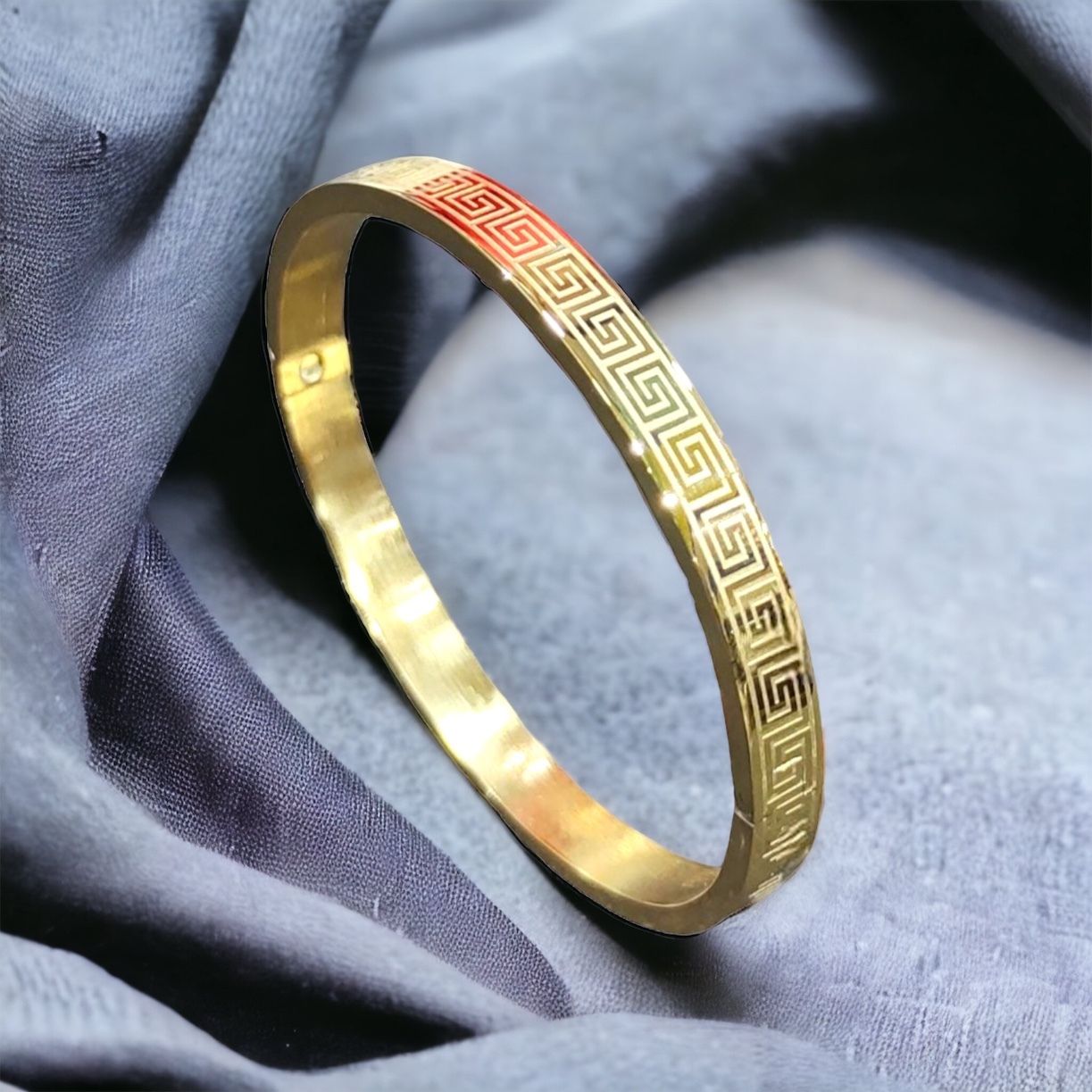 MYKI Glorious Love Bracelet For Women & Men (6mm thickness, 2.4 inch diameter) (MKBRAD463G)
