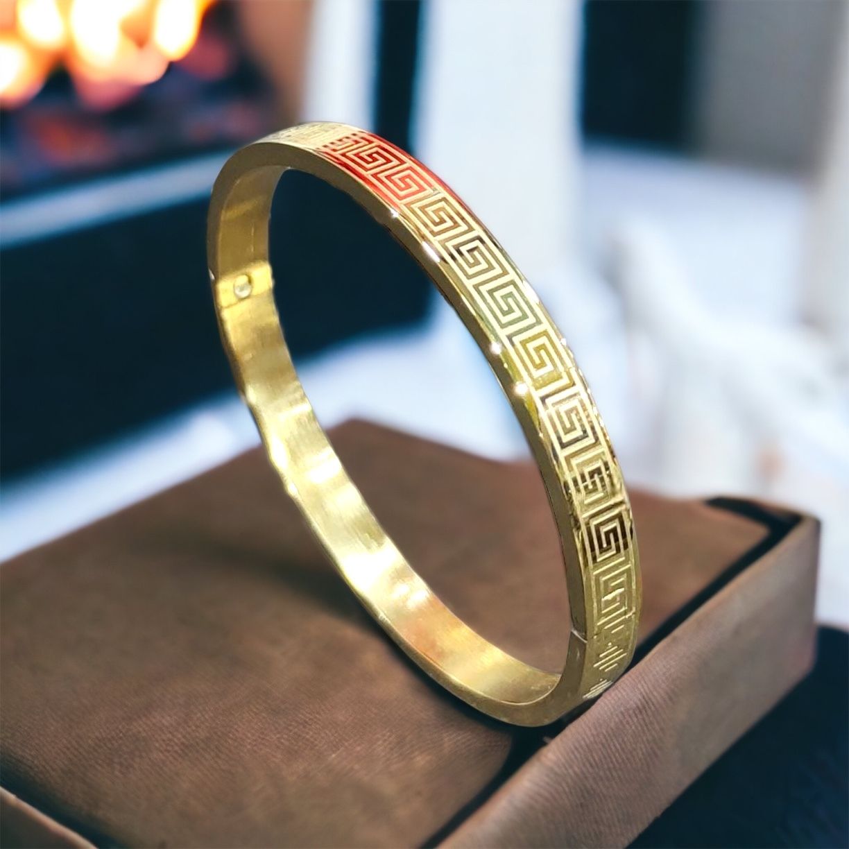 MYKI Glorious Love Bracelet For Women & Men (6mm thickness, 2.4 inch diameter) (MKBRAD463G)