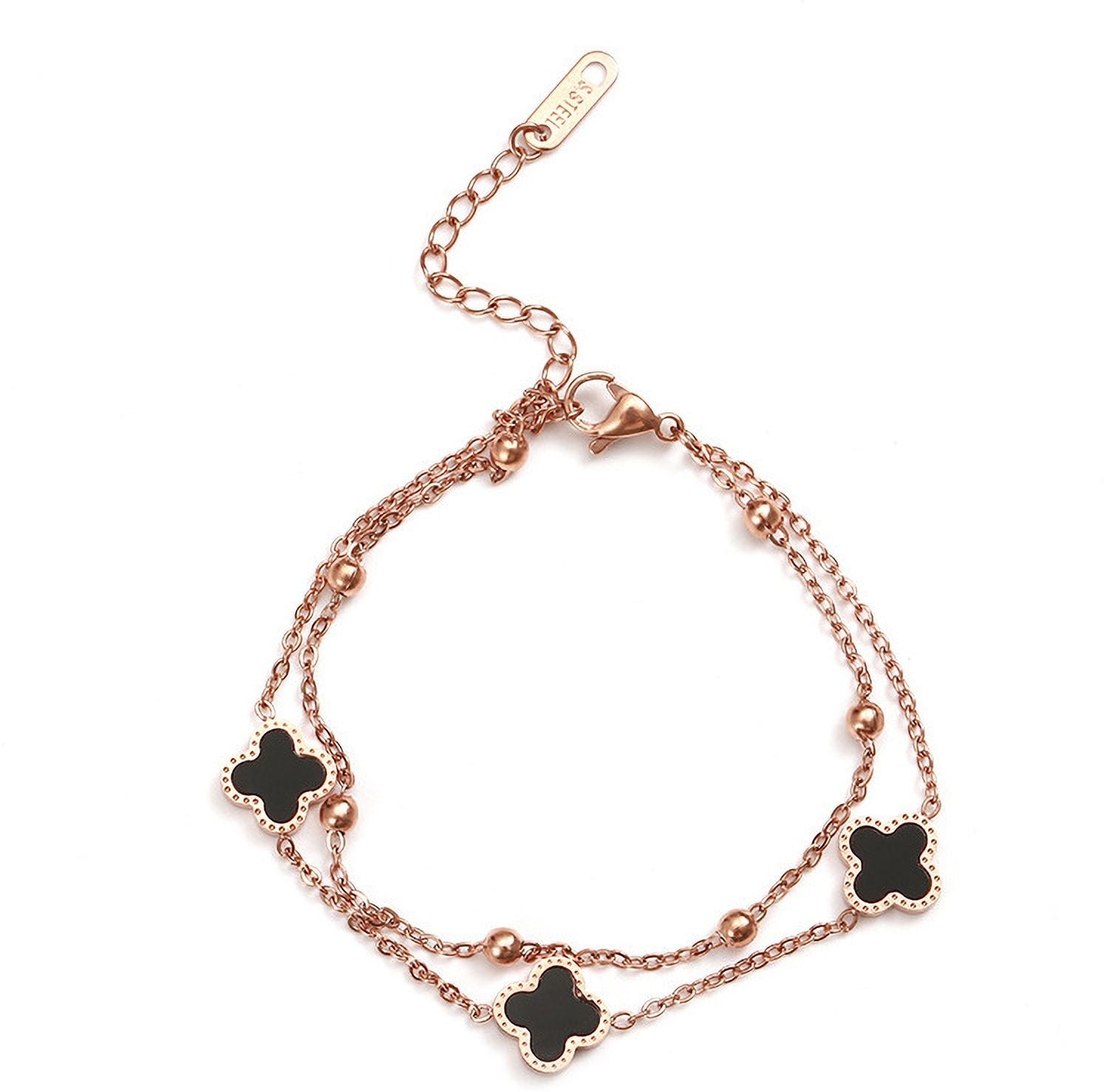 MYKI Dazzling Floral Charm Bracelet (MKBRAD475RG)