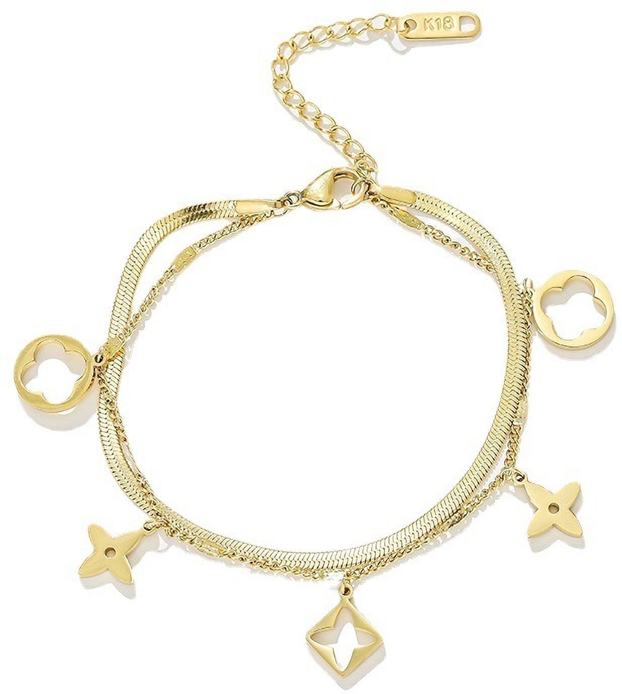 MYKI Sizzling Star Charm Bracelet For Womens & Girls (MKBRAD476G)