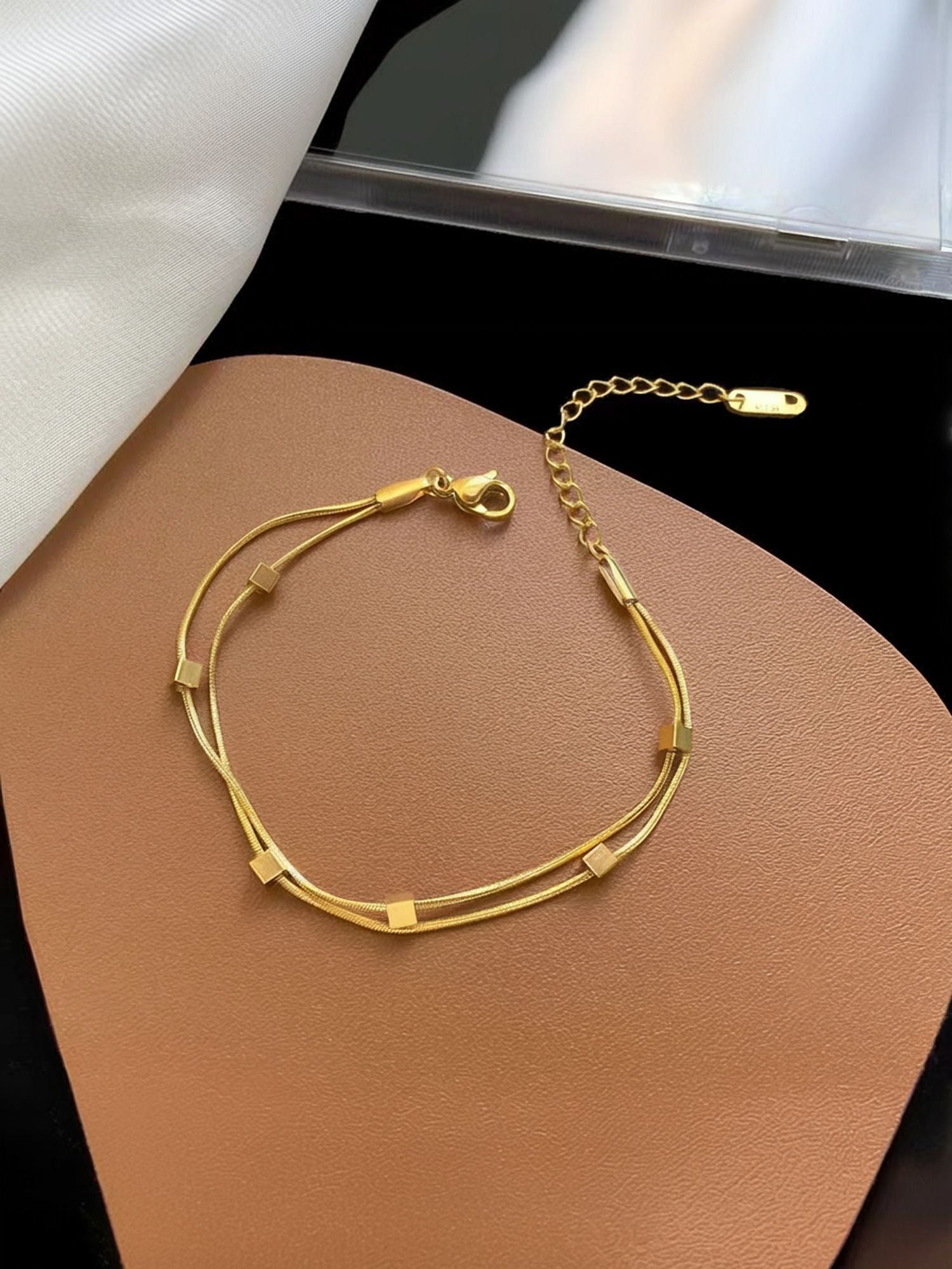 MYKI Cute Cube Charm Bracelet (MKBRAD481G)