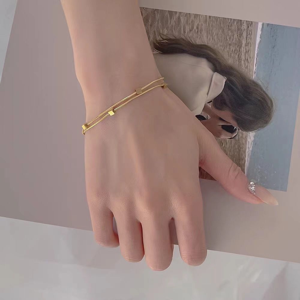 MYKI Cute Cube Charm Bracelet (MKBRAD481G)