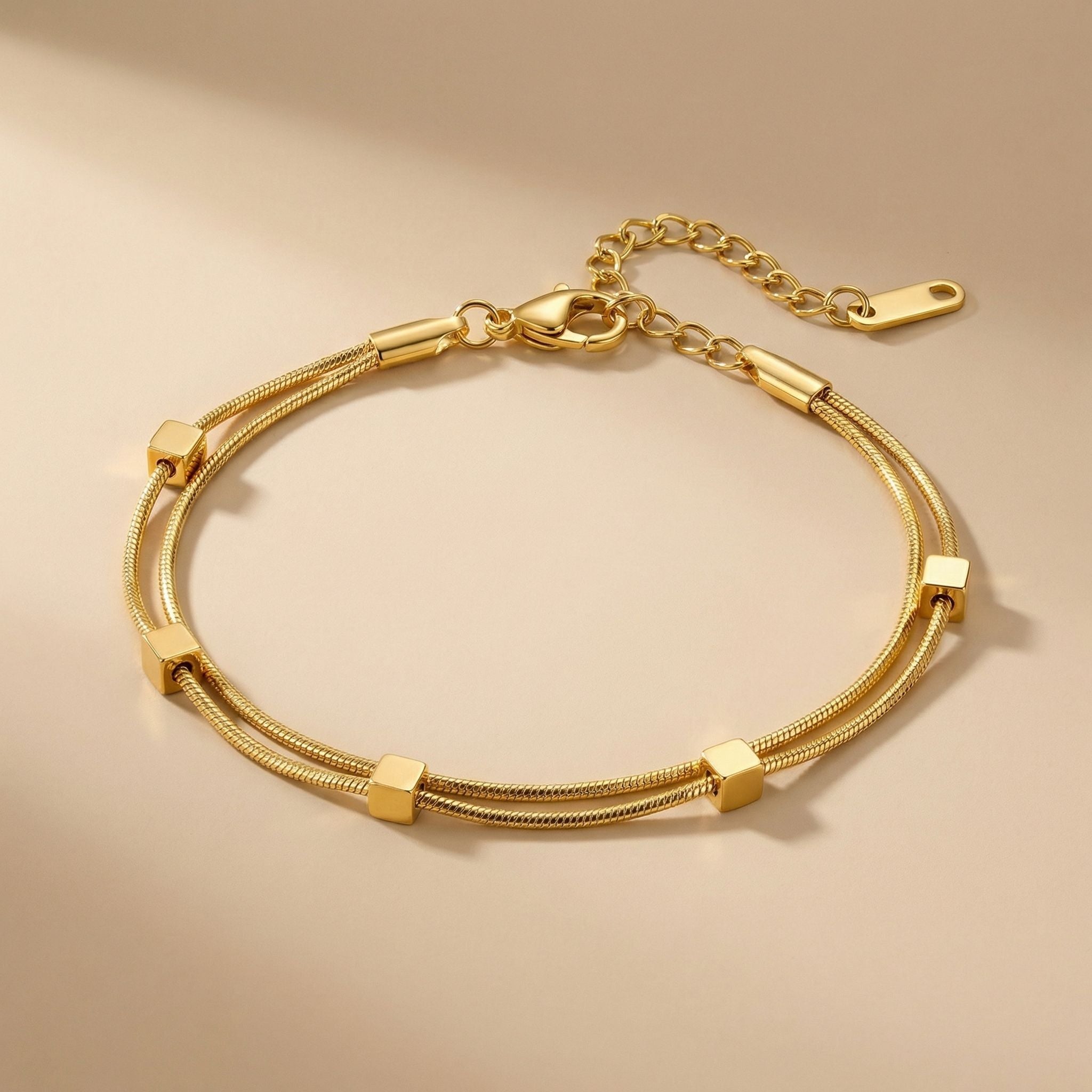 MYKI Cute Cube Charm Bracelet (MKBRAD481G)