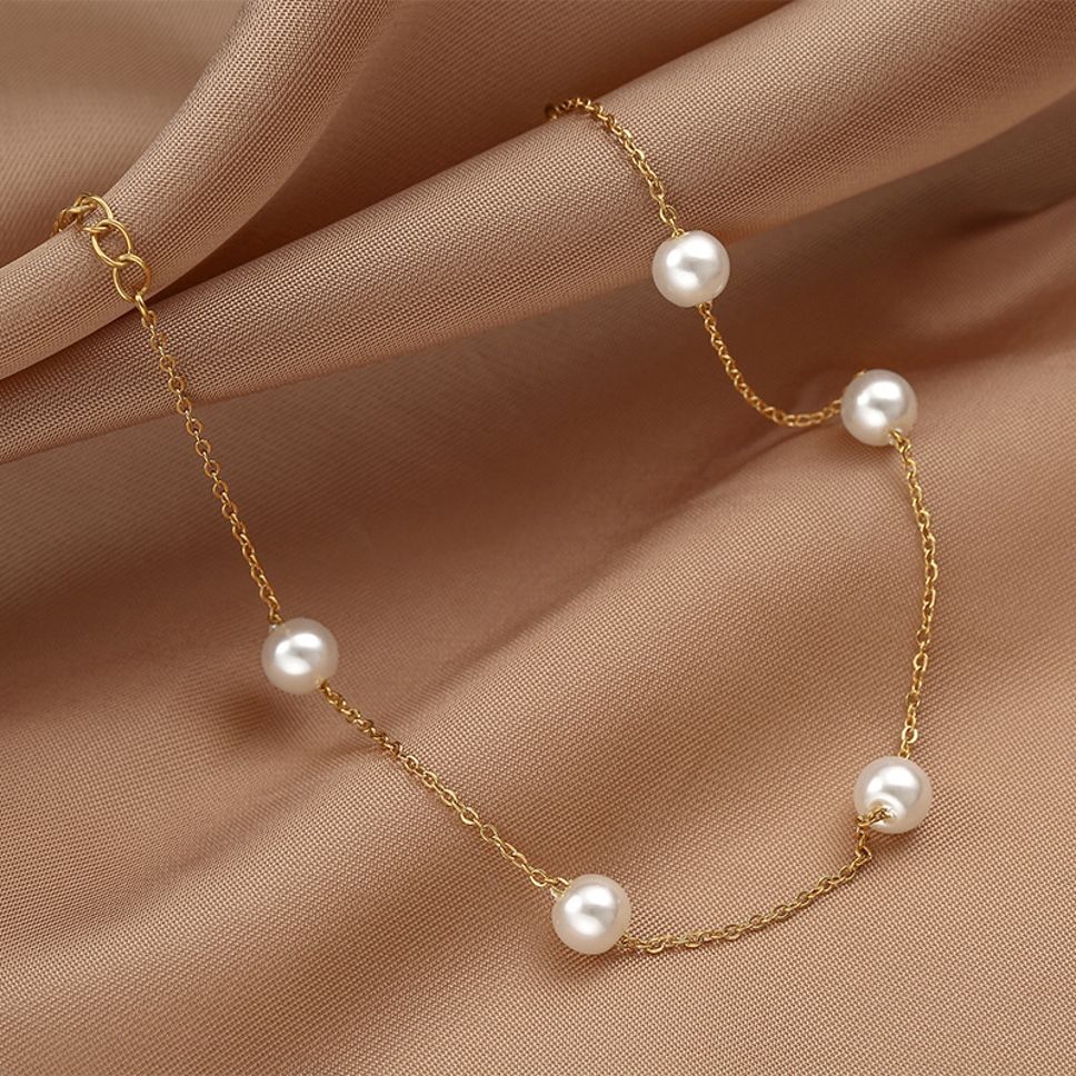 MYKI Pleasant Pearl Charm Bracelet (MKBRAD482G)