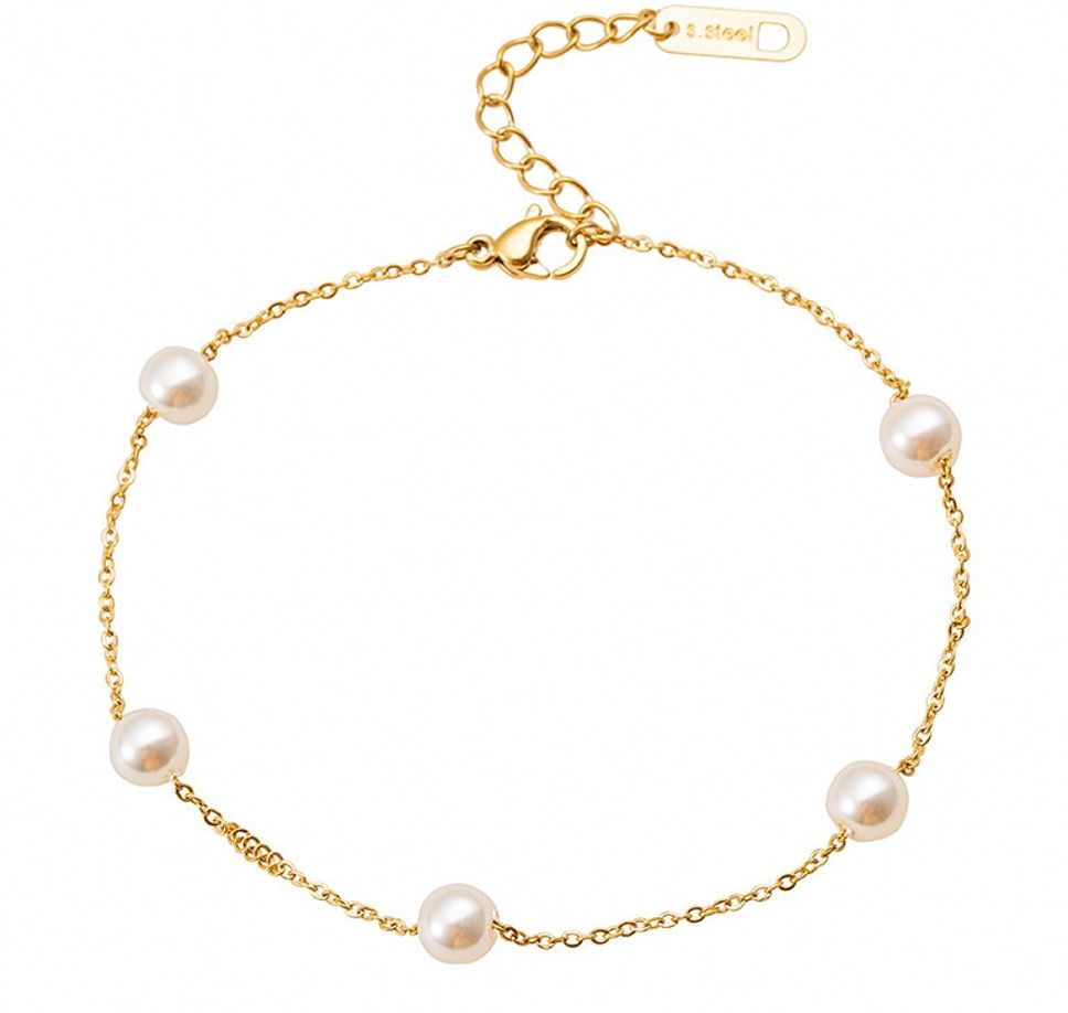 MYKI Pleasant Pearl Charm Bracelet (MKBRAD482G)