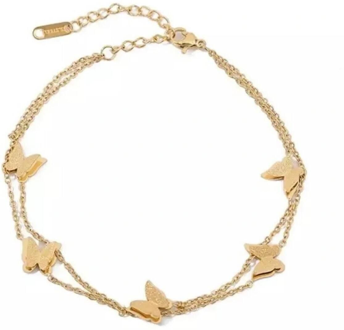 MYKI Charming Butterfly Charm Bracelet  (MKBRAD505G)