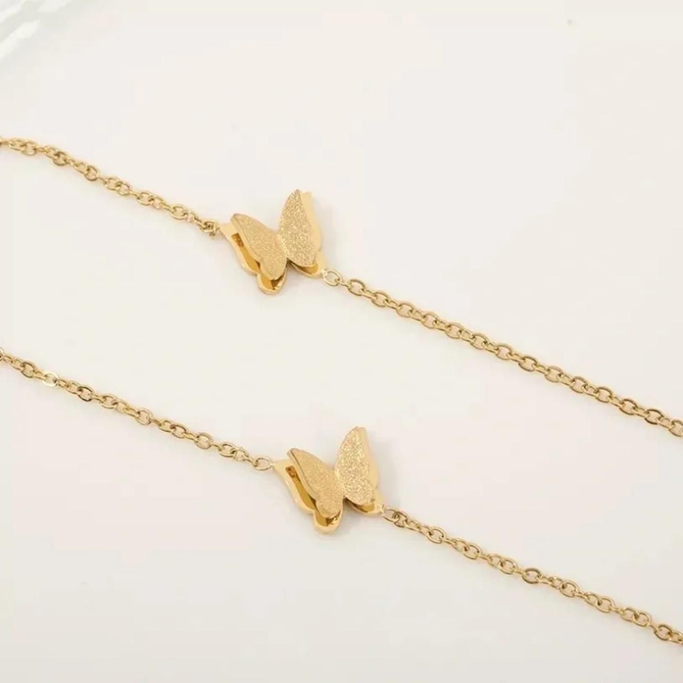 MYKI Charming Butterfly Charm Bracelet  (MKBRAD505G)