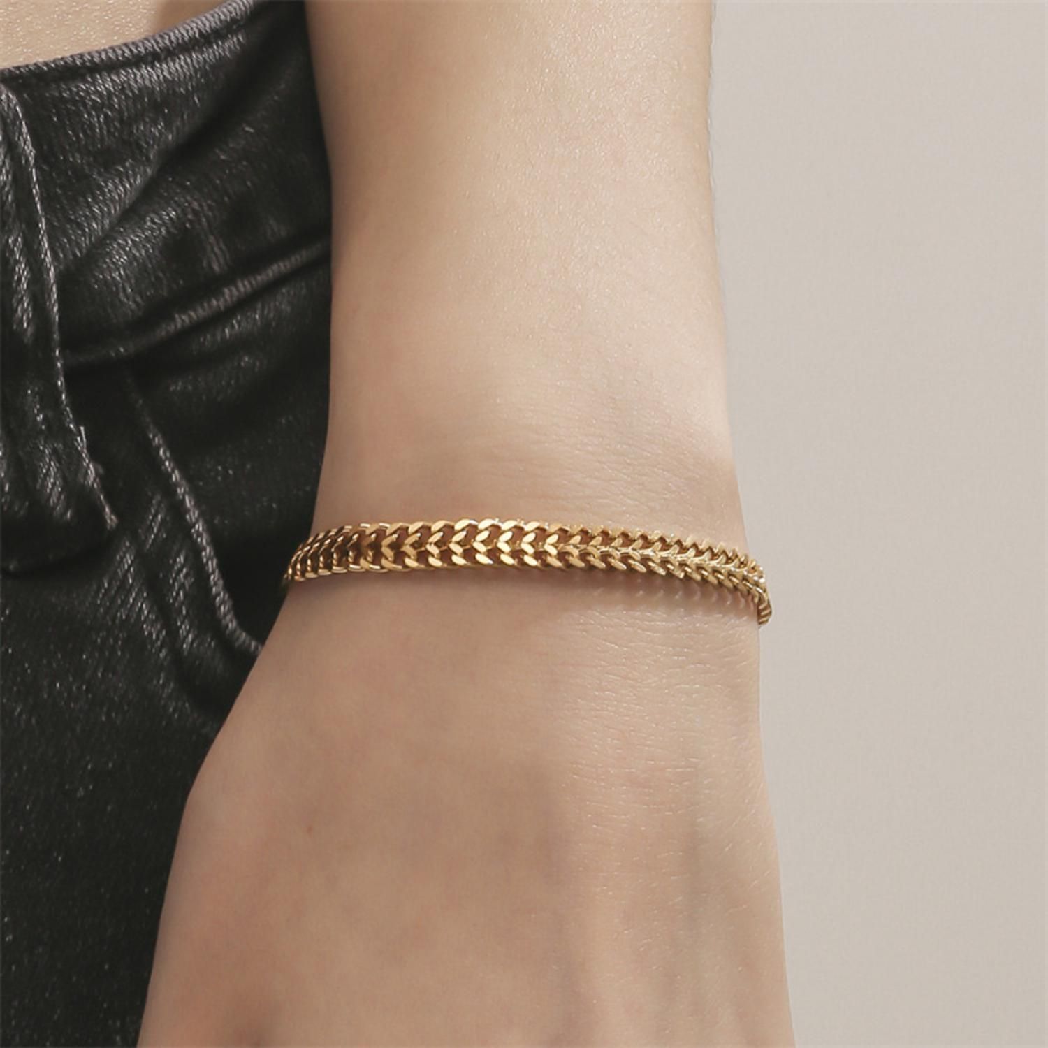 MYKI Dazzling Gold Charm Bracelet  (MKBRAD512G)