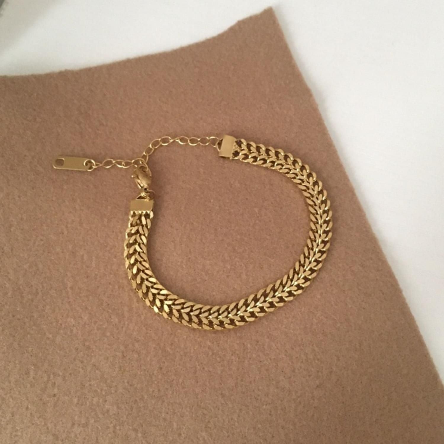 MYKI Dazzling Gold Charm Bracelet  (MKBRAD512G)