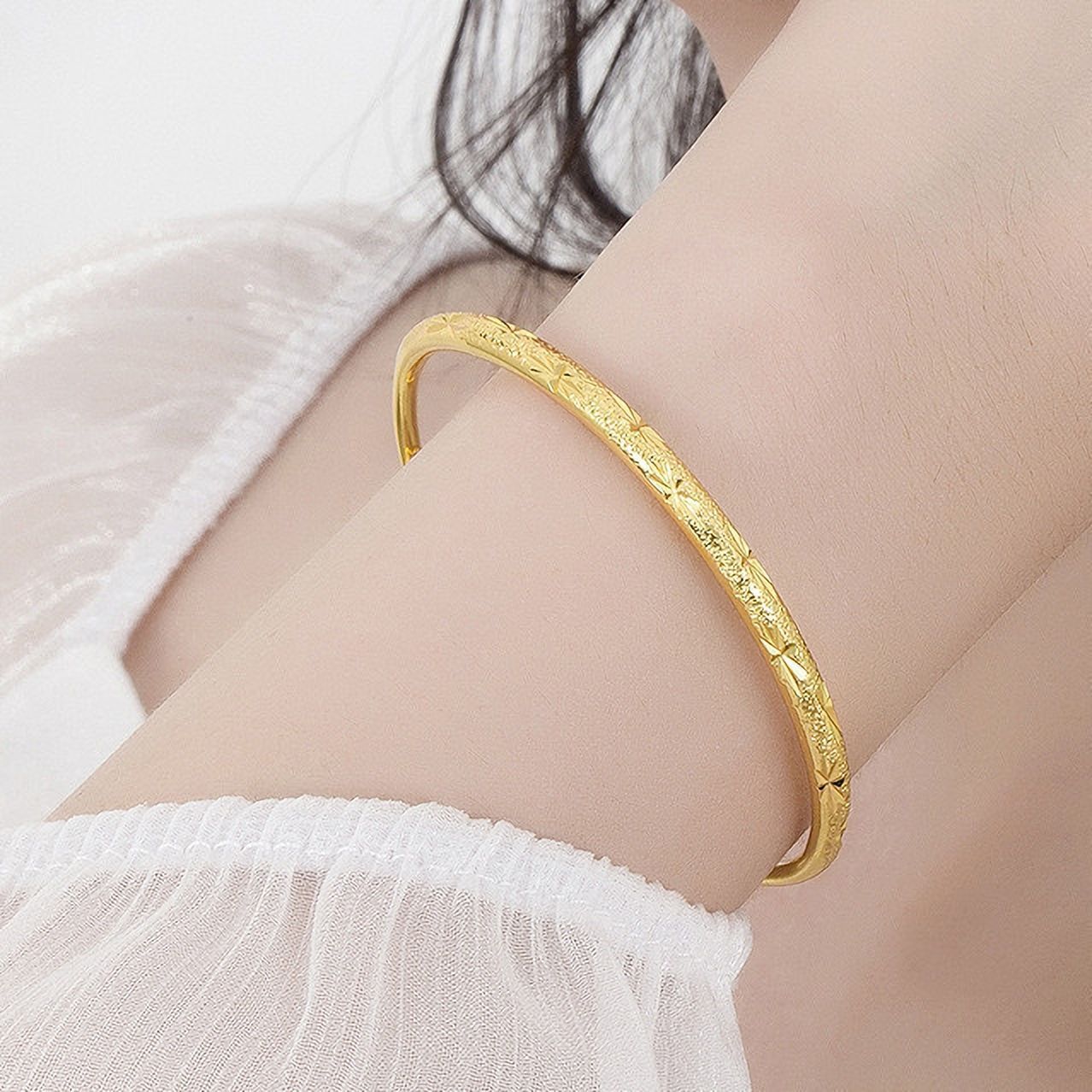 MYKI Alluring Silver Plated Kada  (MKBRAD531G)
