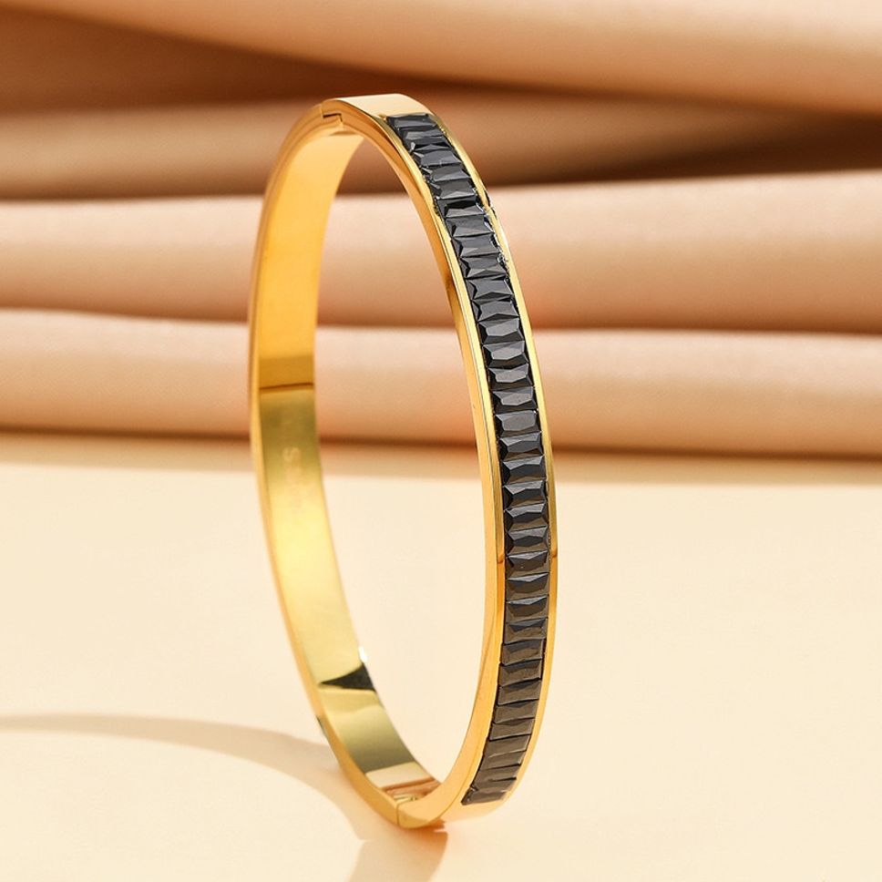 MYKI Amazing Diamond Gold plated Kada Bracelet  (MKBRAD538B)