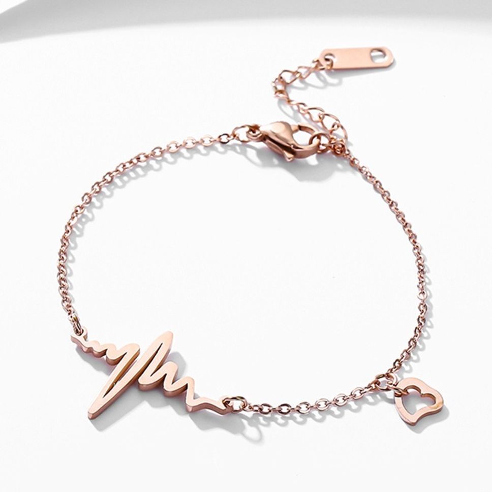 MYKI Rose Gold Heartbeat Bracelet  (MKBRAD544RG)