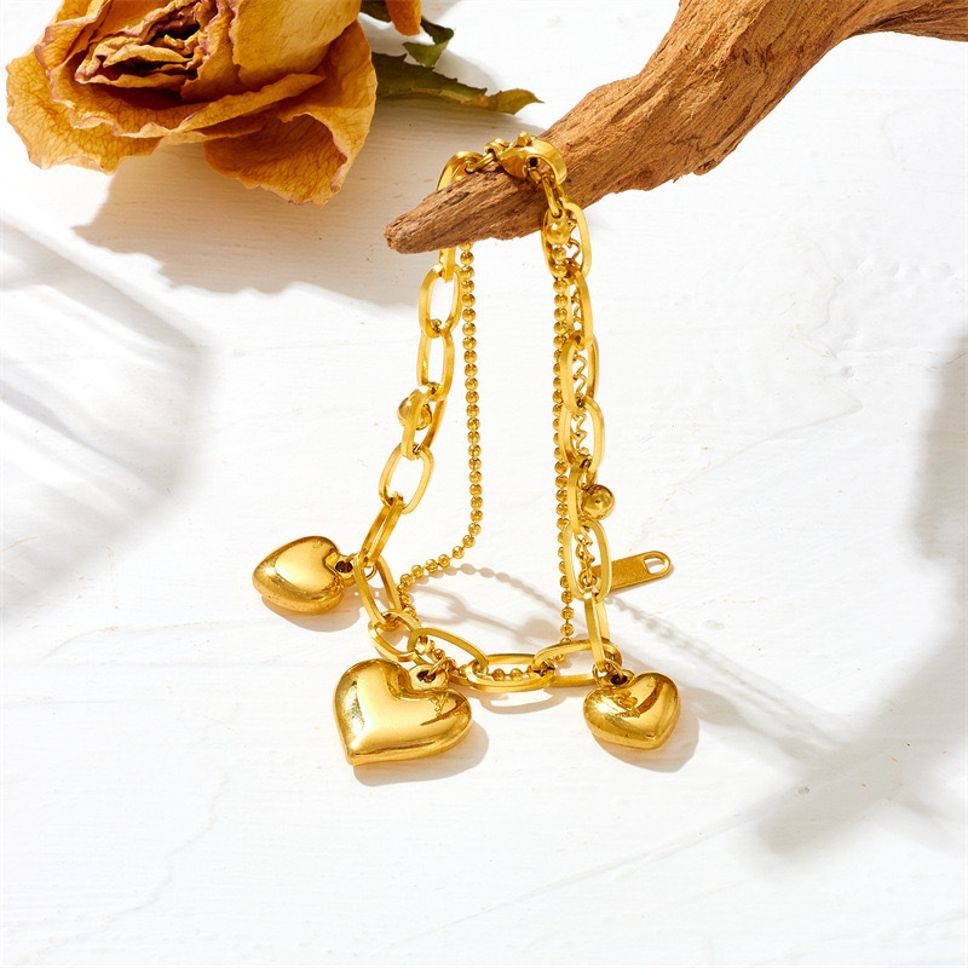 MYKI Heart Shaped Bracelet  (MKBRAD573G-CSS)