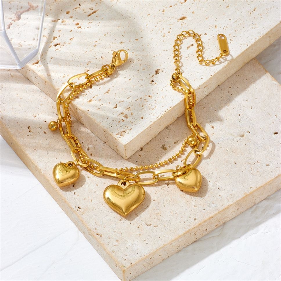 MYKI Heart Shaped Bracelet  (MKBRAD573G-CSS)