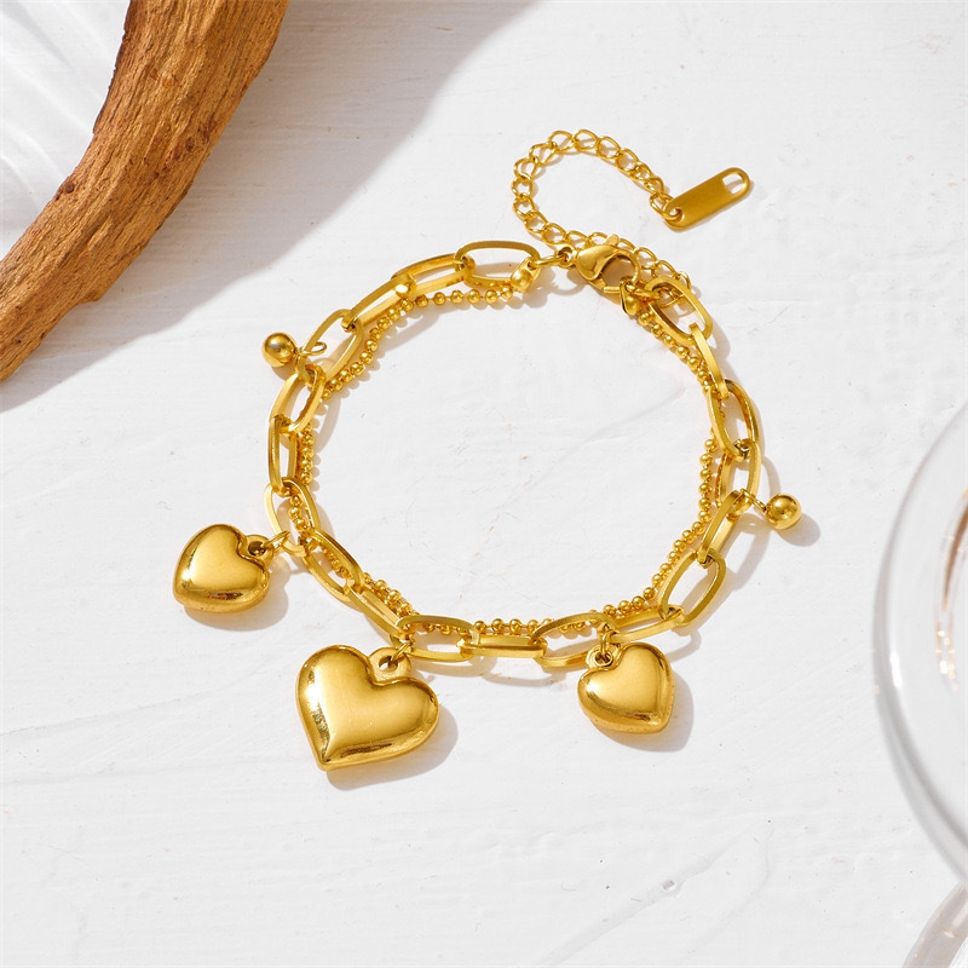 MYKI Heart Shaped Bracelet  (MKBRAD573G-CSS)
