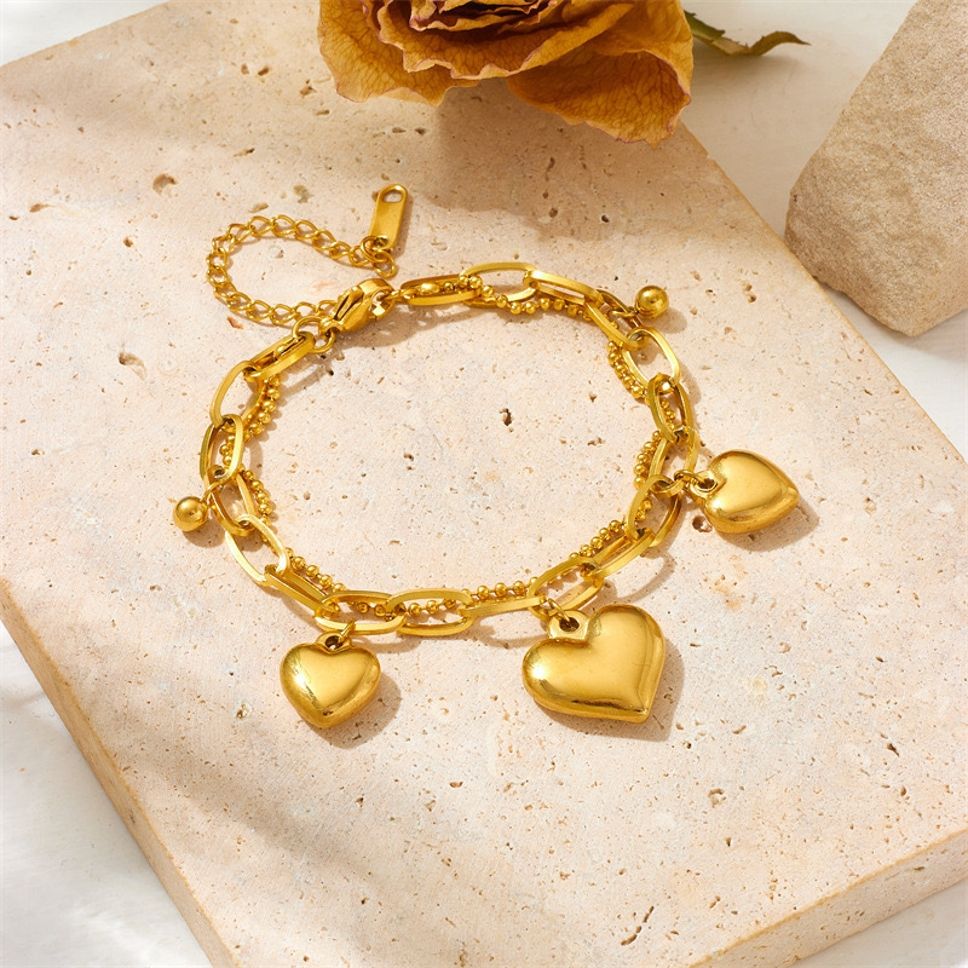 MYKI Heart Shaped Bracelet  (MKBRAD573G-CSS)