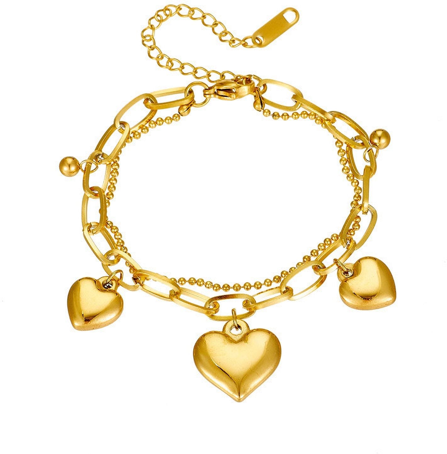 MYKI Heart Shaped Bracelet  (MKBRAD573G-CSS)