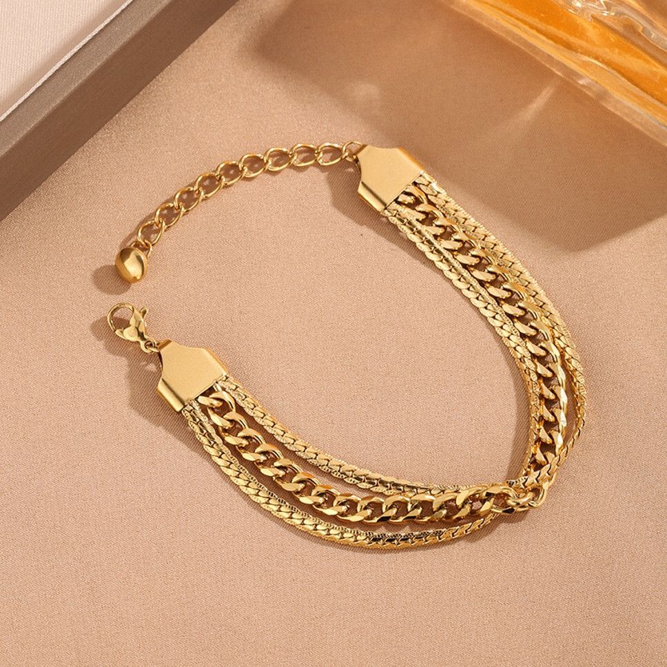 MYKI Multilayered Bracelet  (MKBRAD574G-CSS)