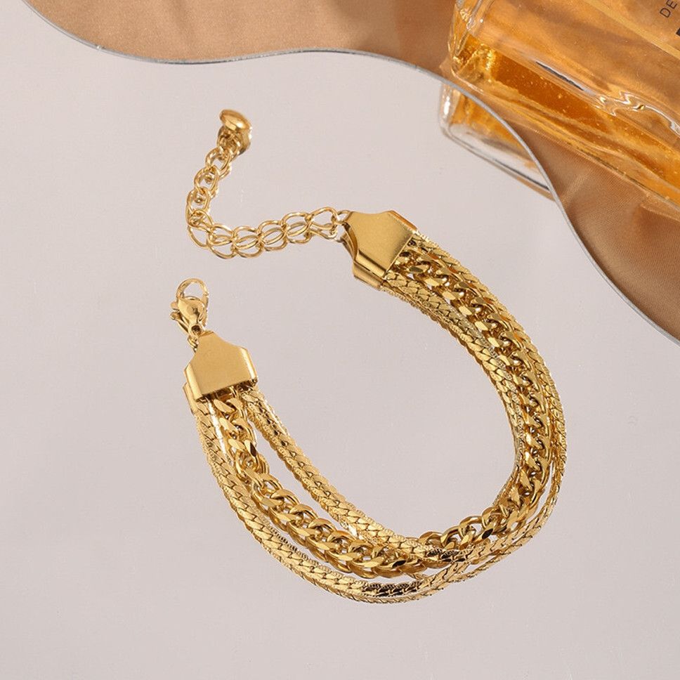 MYKI Multilayered Bracelet  (MKBRAD574G-CSS)