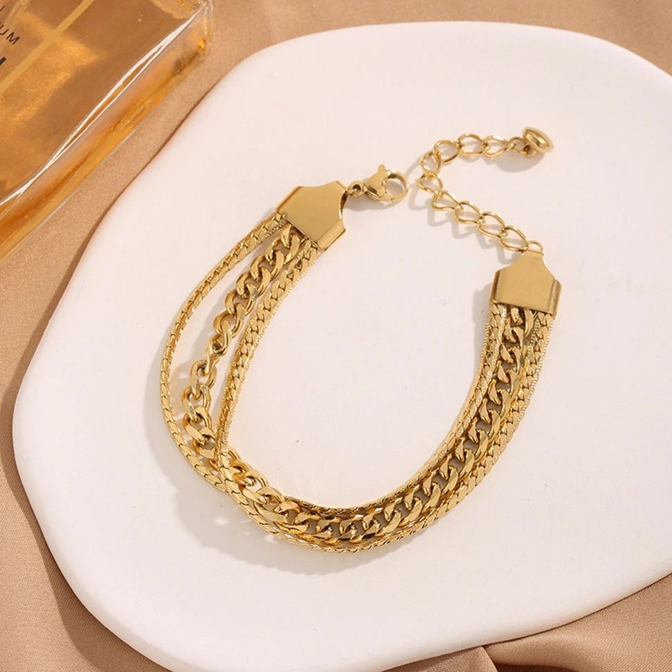 MYKI Multilayered Bracelet  (MKBRAD574G-CSS)