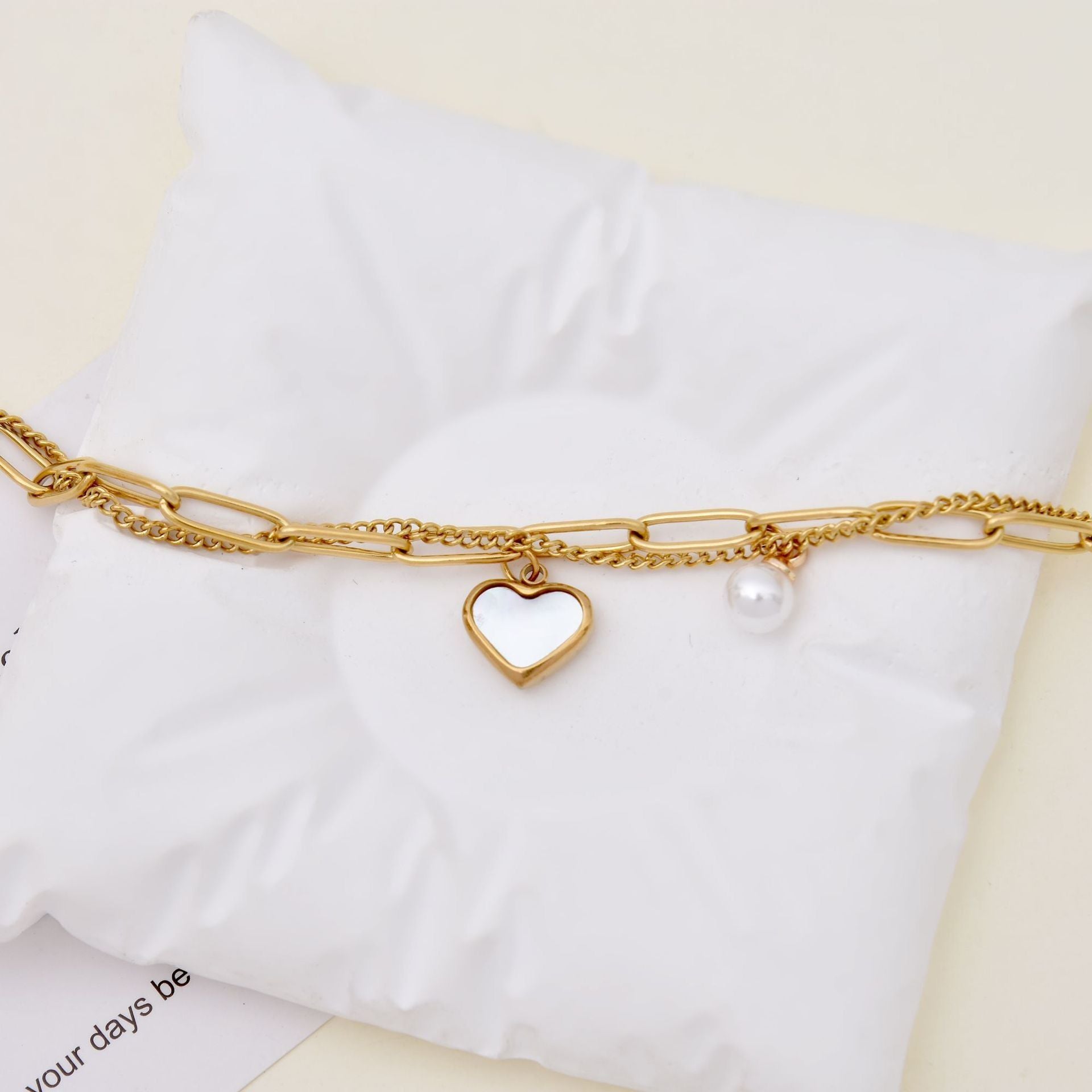 MYKI Multilayered Heart Bracelet  (MKBRAD577-CSS)