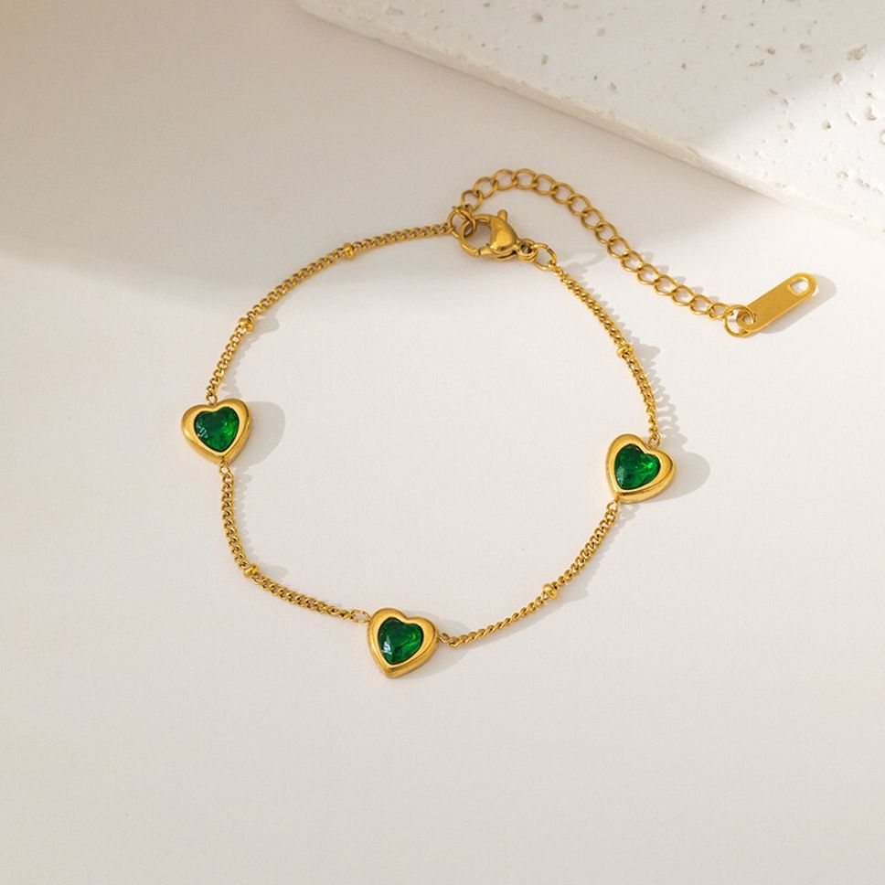 MYKI Charming Bracelet  (MKBRAD585G-GREEN-CSS)