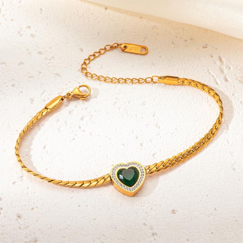 MYKI Sparkling Bracelet  (MKBRAD587G-GREEN-CSS)
