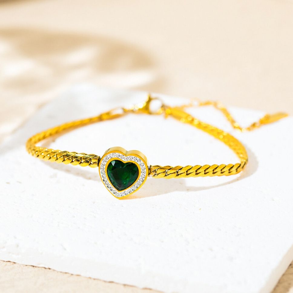 MYKI Sparkling Bracelet  (MKBRAD587G-GREEN-CSS)
