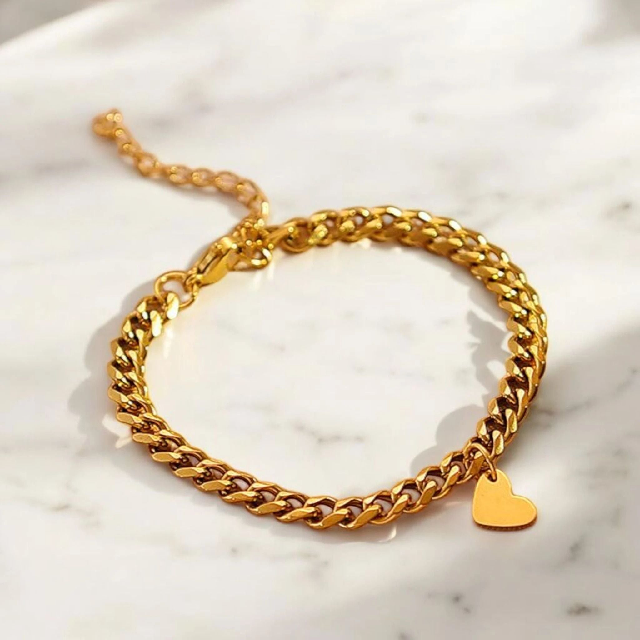 MYKI Heart Charm Link Bracelet (MKBRAD636-MPC)