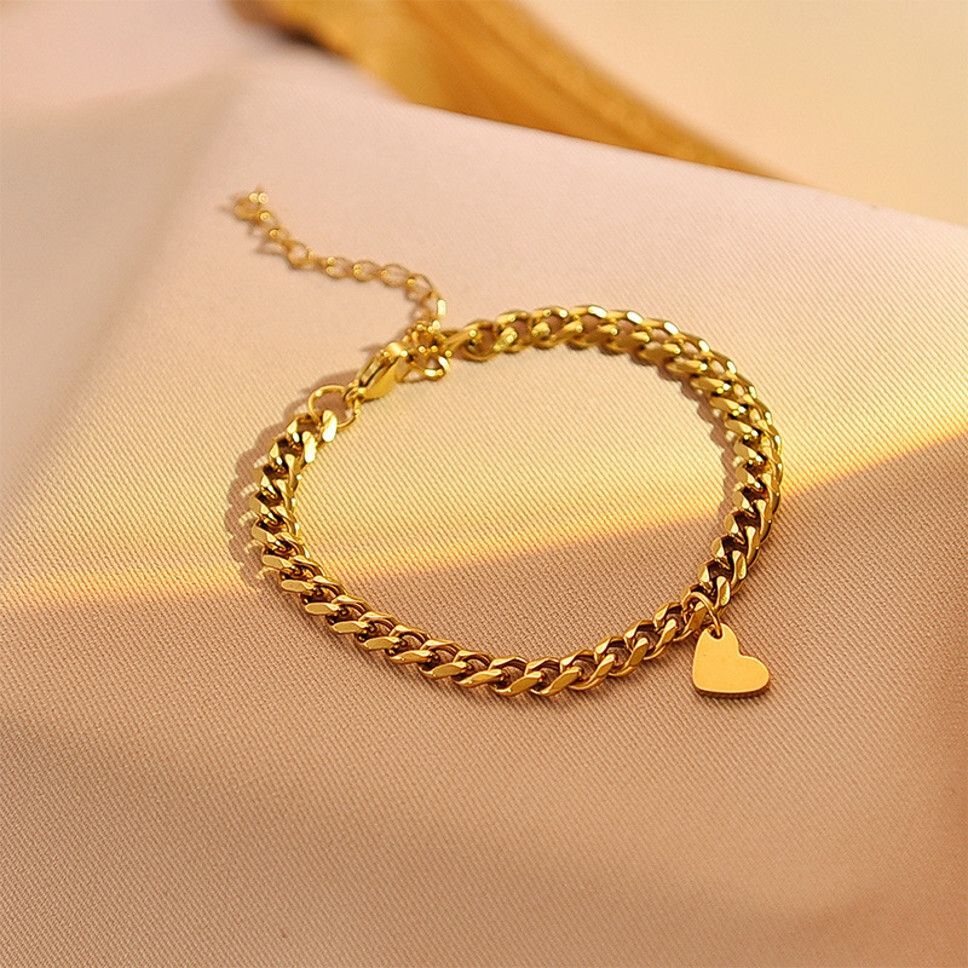 MYKI Heart Charm Link Bracelet (MKBRAD636-MPC)