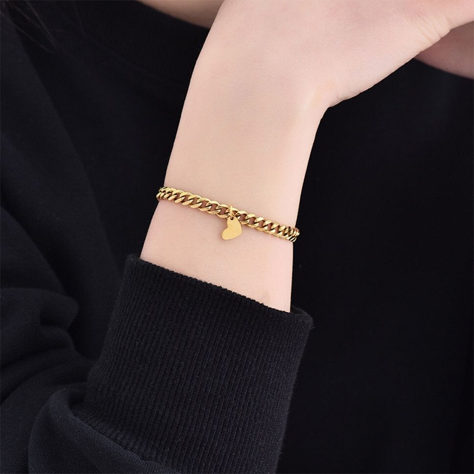 MYKI Heart Charm Link Bracelet (MKBRAD636-MPC)