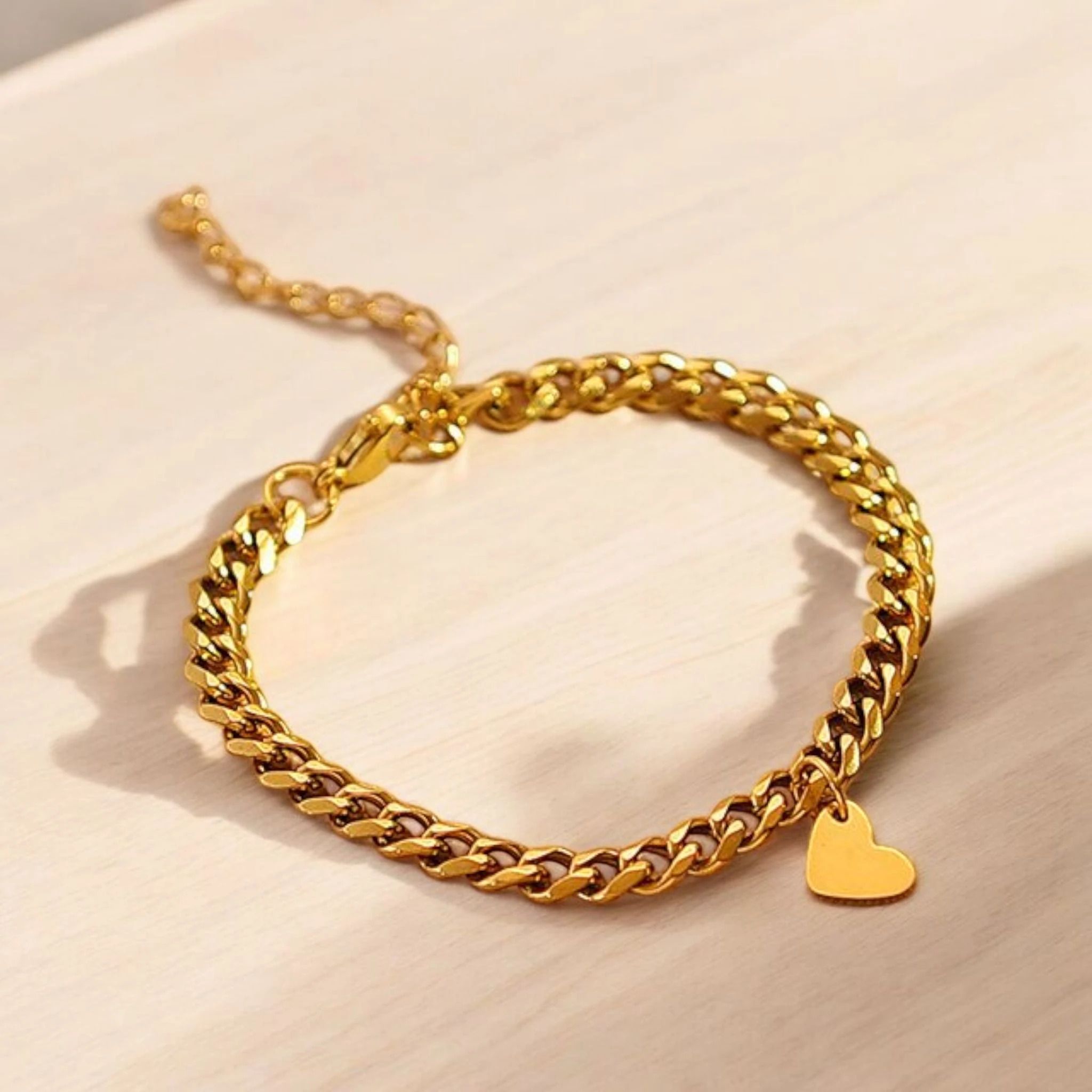 MYKI Heart Charm Link Bracelet (MKBRAD636-MPC)