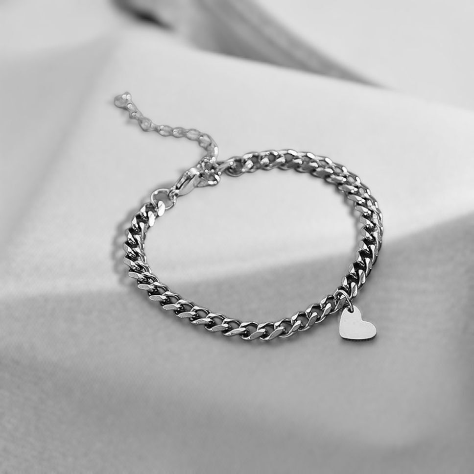 MYKI Heart Charm Link Bracelet (MKBRAD636-MPC)