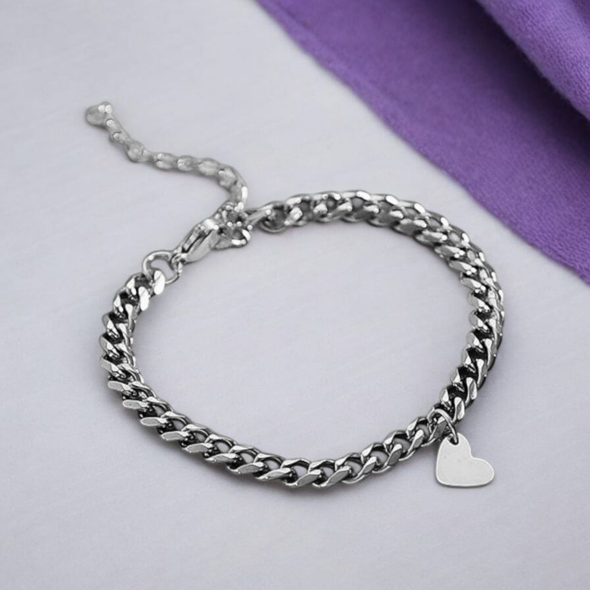 MYKI Heart Charm Link Bracelet (MKBRAD636-MPC)