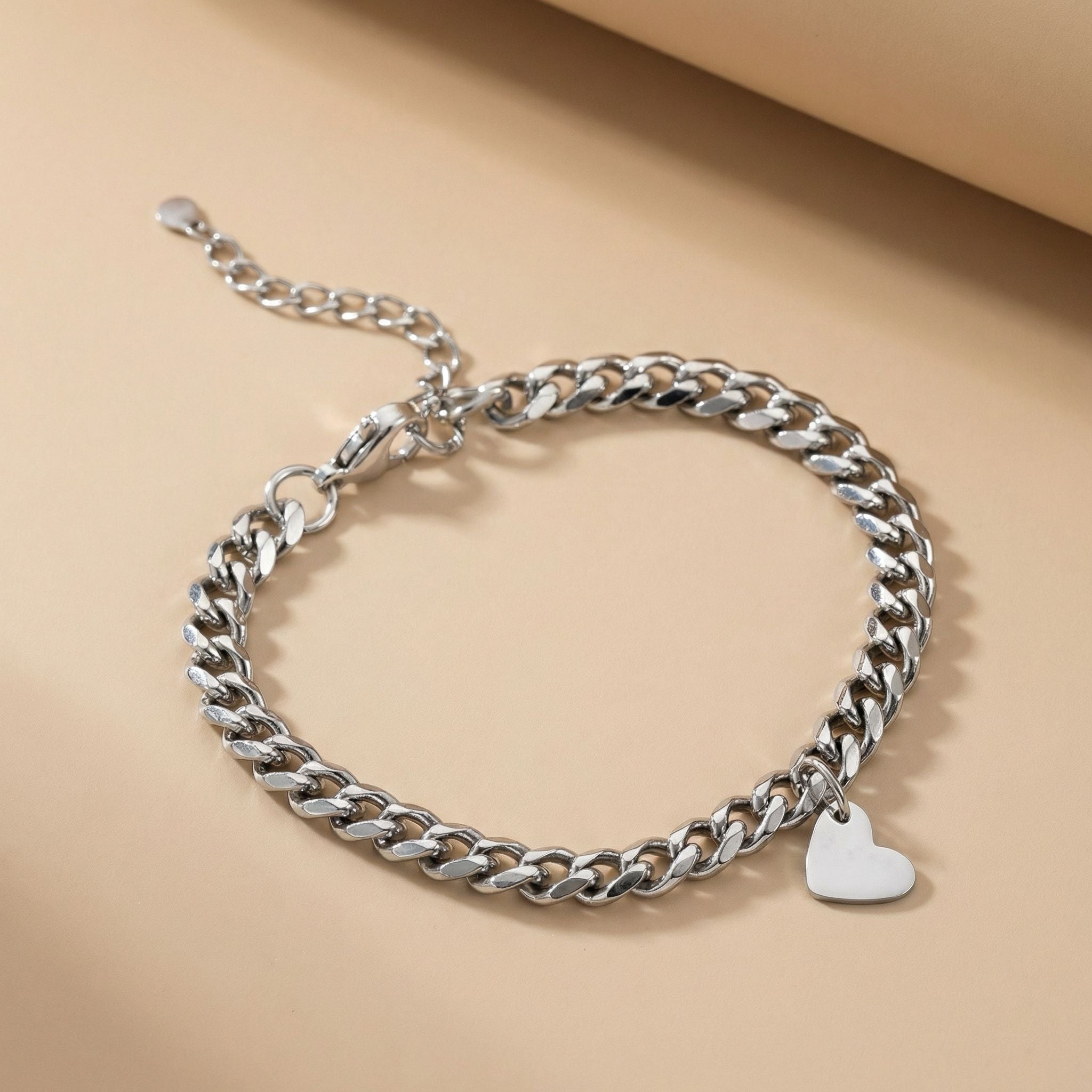 MYKI Heart Charm Link Bracelet (MKBRAD636-MPC)
