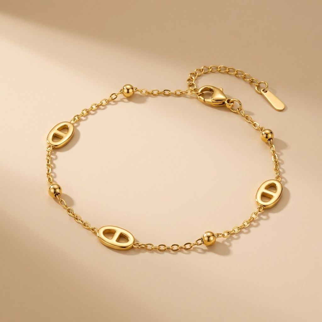 MYKI Gold Plated Designer Chain Bracelet (MKBRAD645G-CSS)
