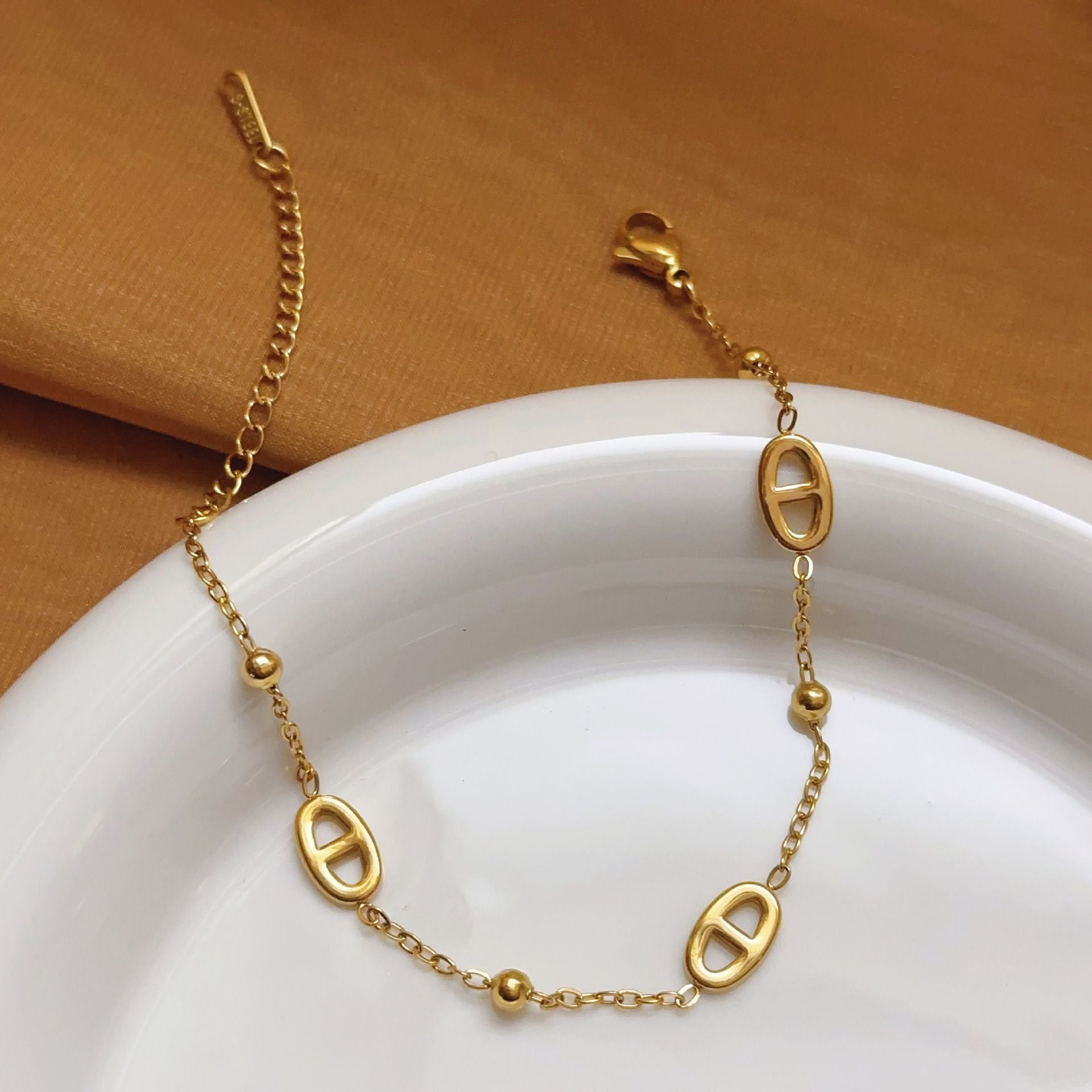 MYKI Gold Plated Designer Chain Bracelet (MKBRAD645G-CSS)