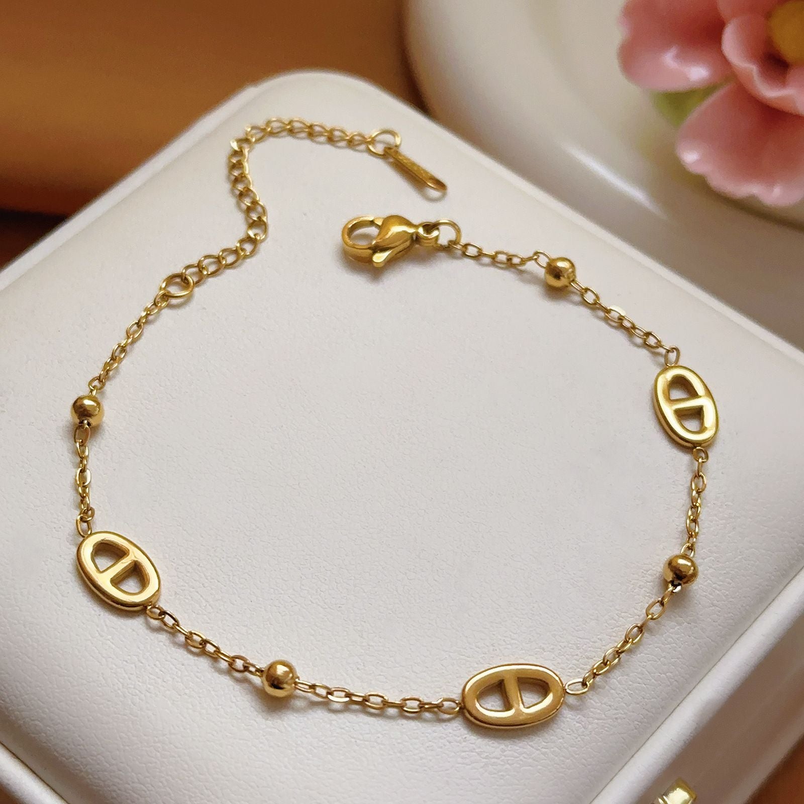 MYKI Gold Plated Designer Chain Bracelet (MKBRAD645G-CSS)