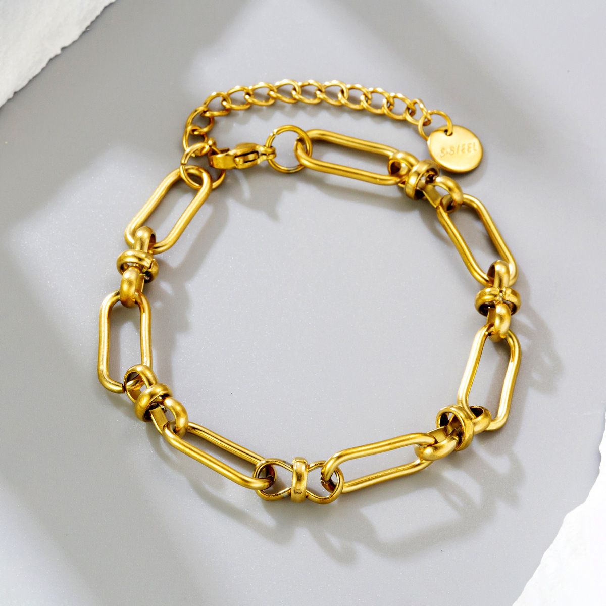 MYKI Gold Plated Chunky Link Bracelet (MKBRAD647G-CSS)