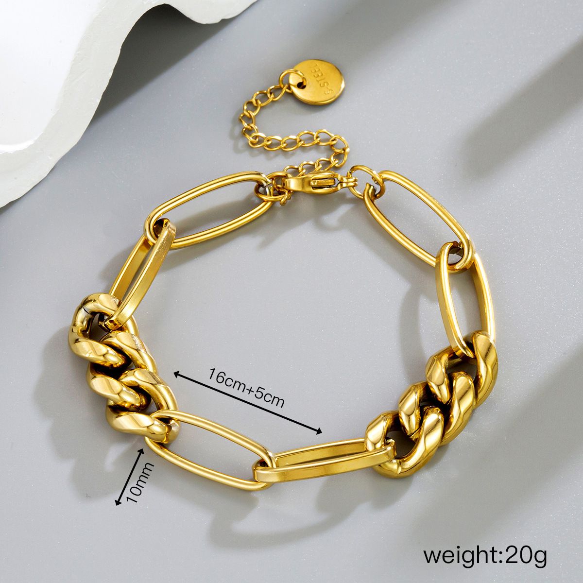 MYKI Gold Plated Chunky Link Bracelet (MKBRAD648G-CSS)