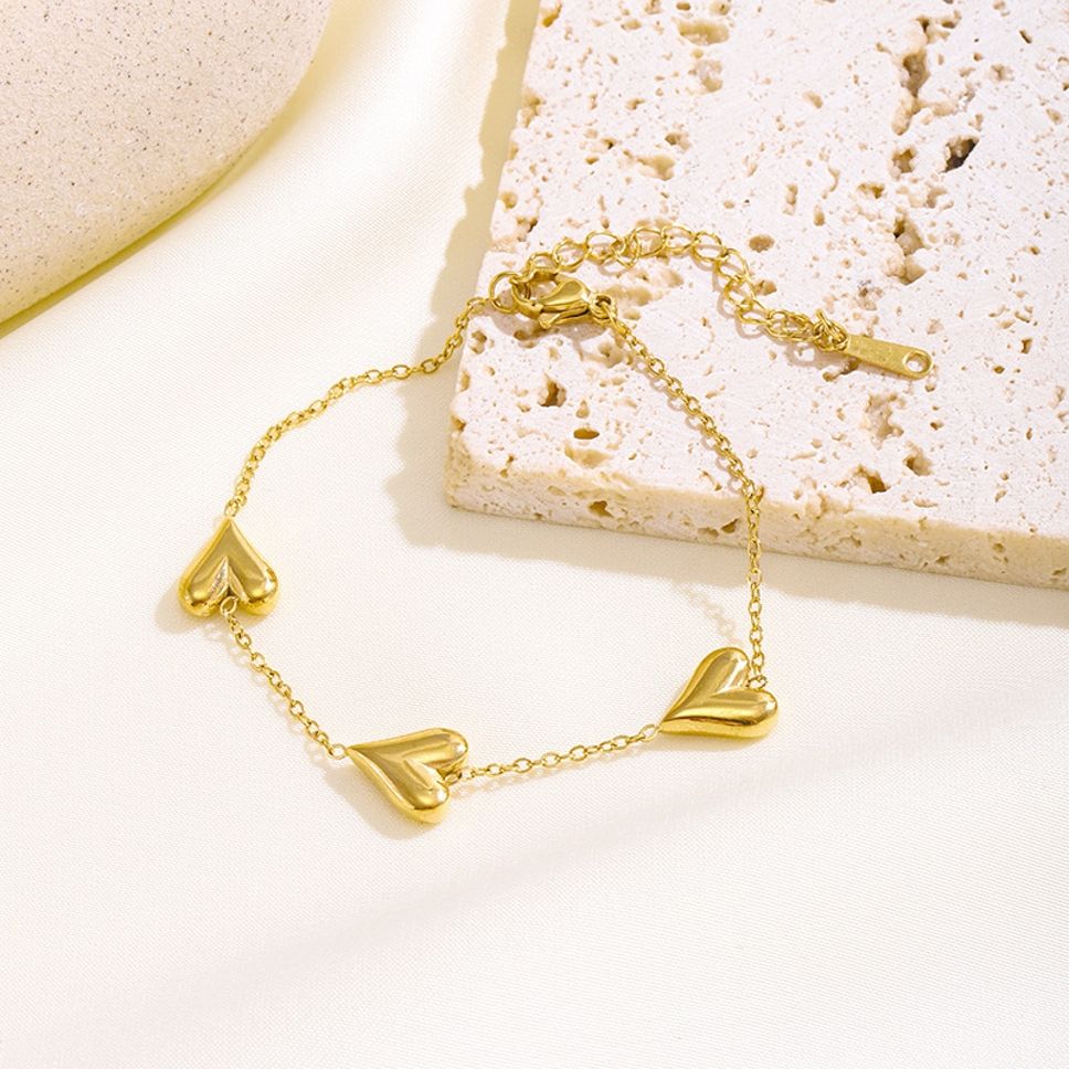 MYKI Gold Plated Heart Charm Bracelet (MKBRAD650G-CSS)