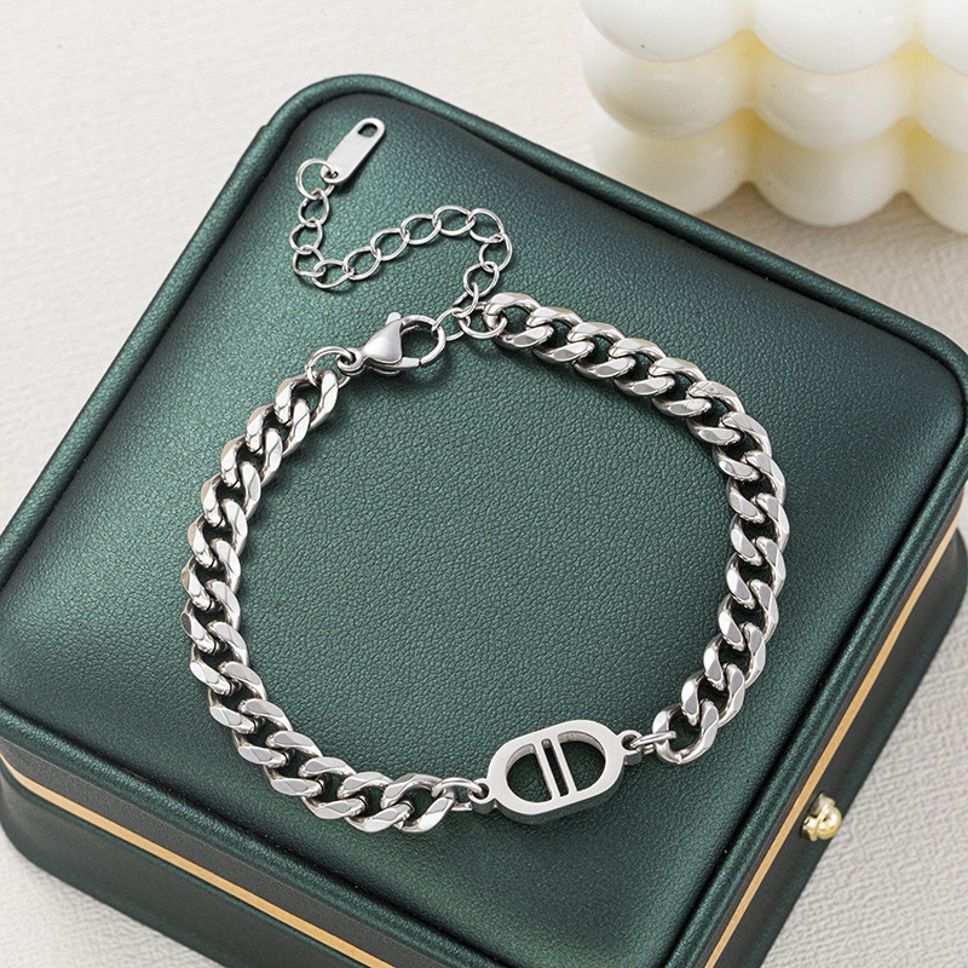 MYKI Silver Plated Chain Link Bracelet | Anti Tarnish Finish(MKBRAD707S-SSYI)