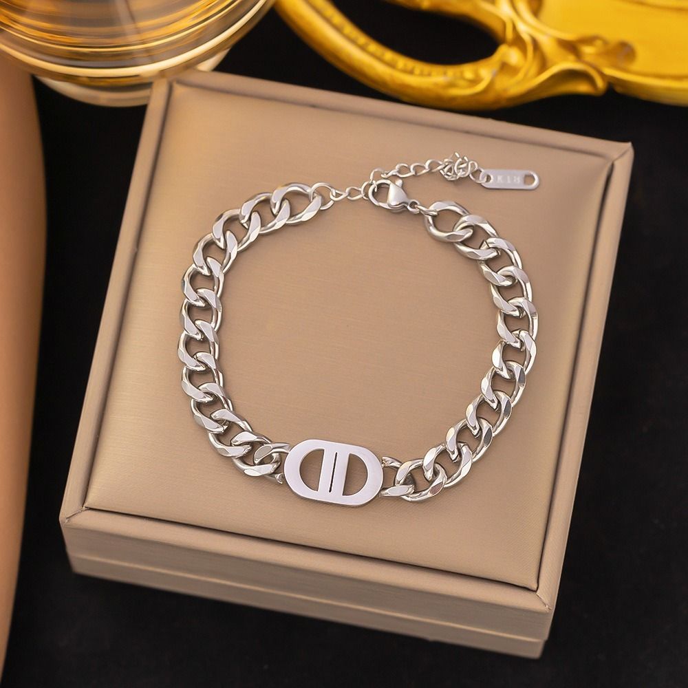 MYKI Silver Plated Chain Link Bracelet | Anti Tarnish Finish(MKBRAD707S-SSYI)