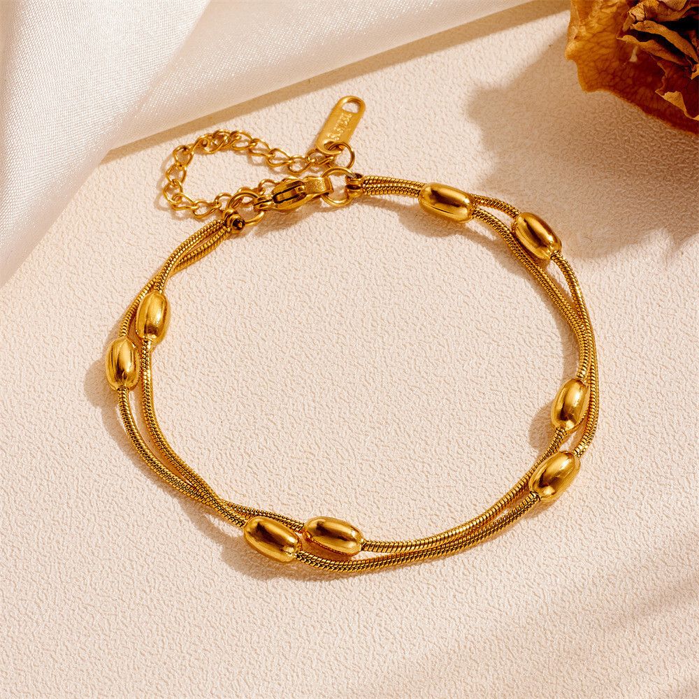 MYKI Multi Layer Bead Bracelet | Anti Tarnish Finish(MKBRAD715-SSYI)